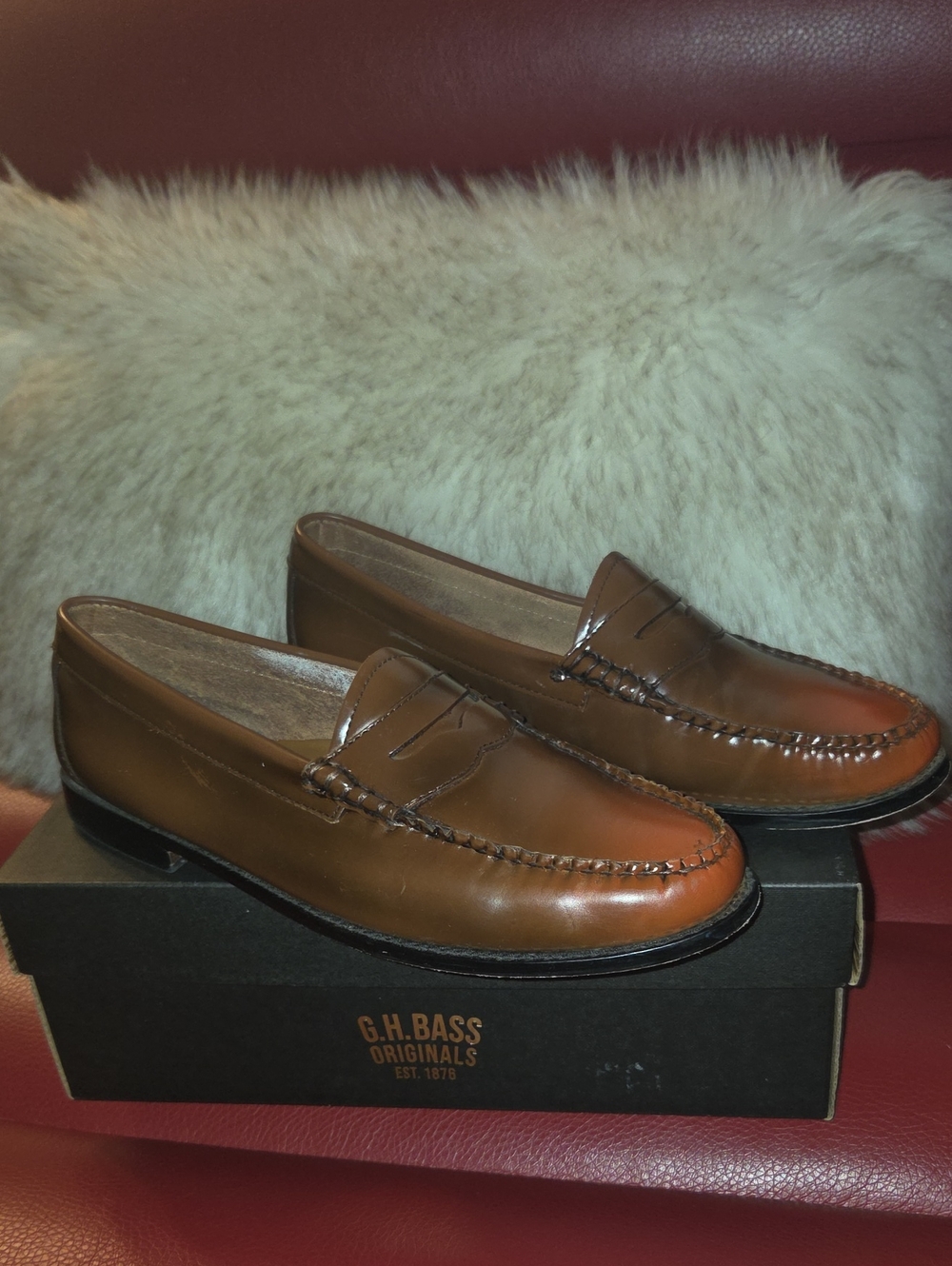 GH Bass Whitney Penny Loafers, Ombre Brown, Sz 11
